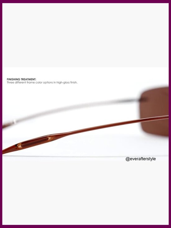 Polarized Rimless Sunglasses with Nylon Frames, UV Protection